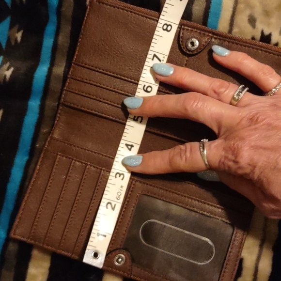 Tony Lama. Cognac Cowhide leather  wallet. Never used. Brand new. No tags. - Picture 15 of 17